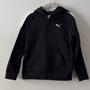 Puma Kids Black and White Hoodie
